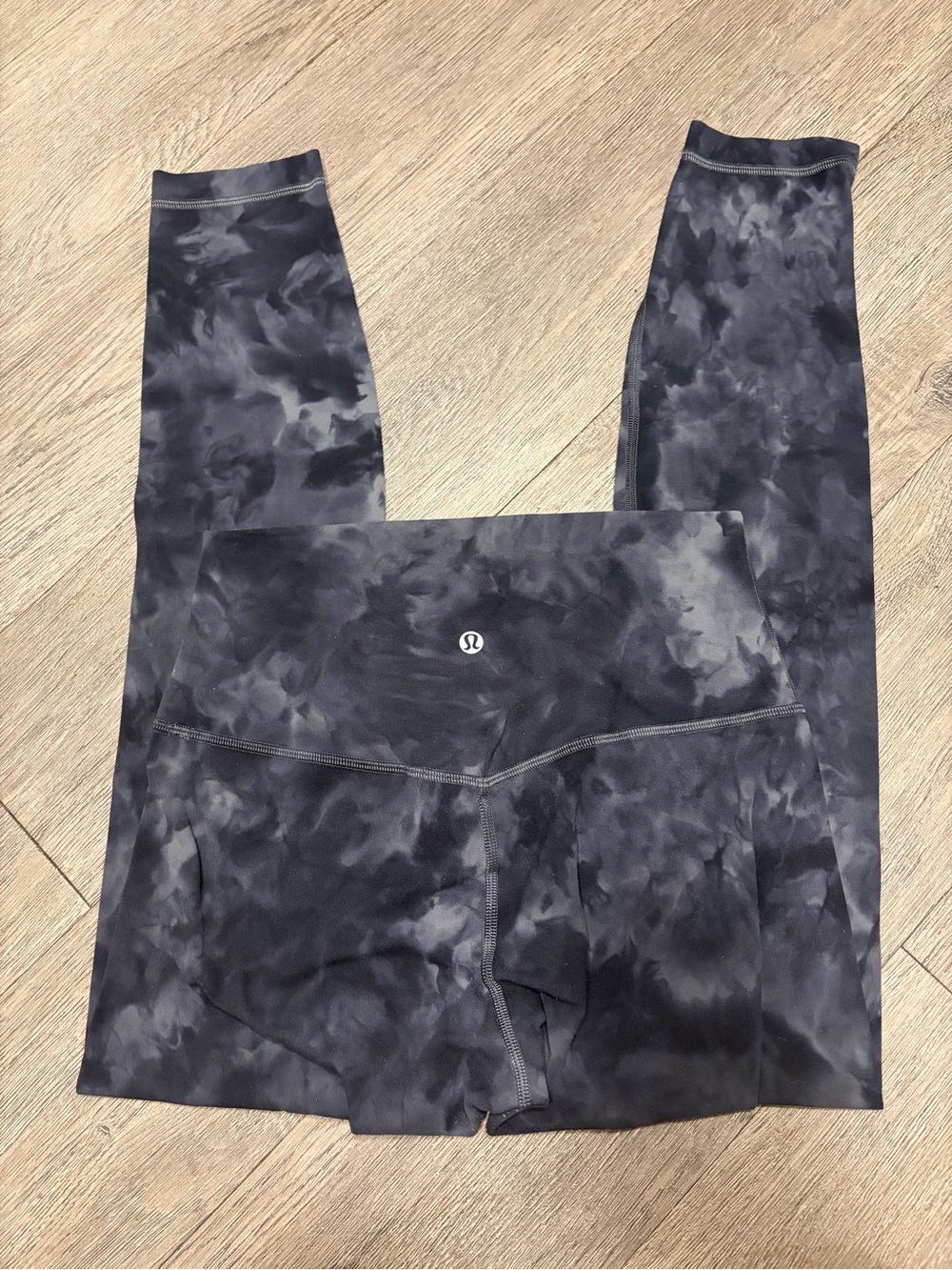 lululemon athletica Black & Gray Tie-Dye High-Rise Leggings